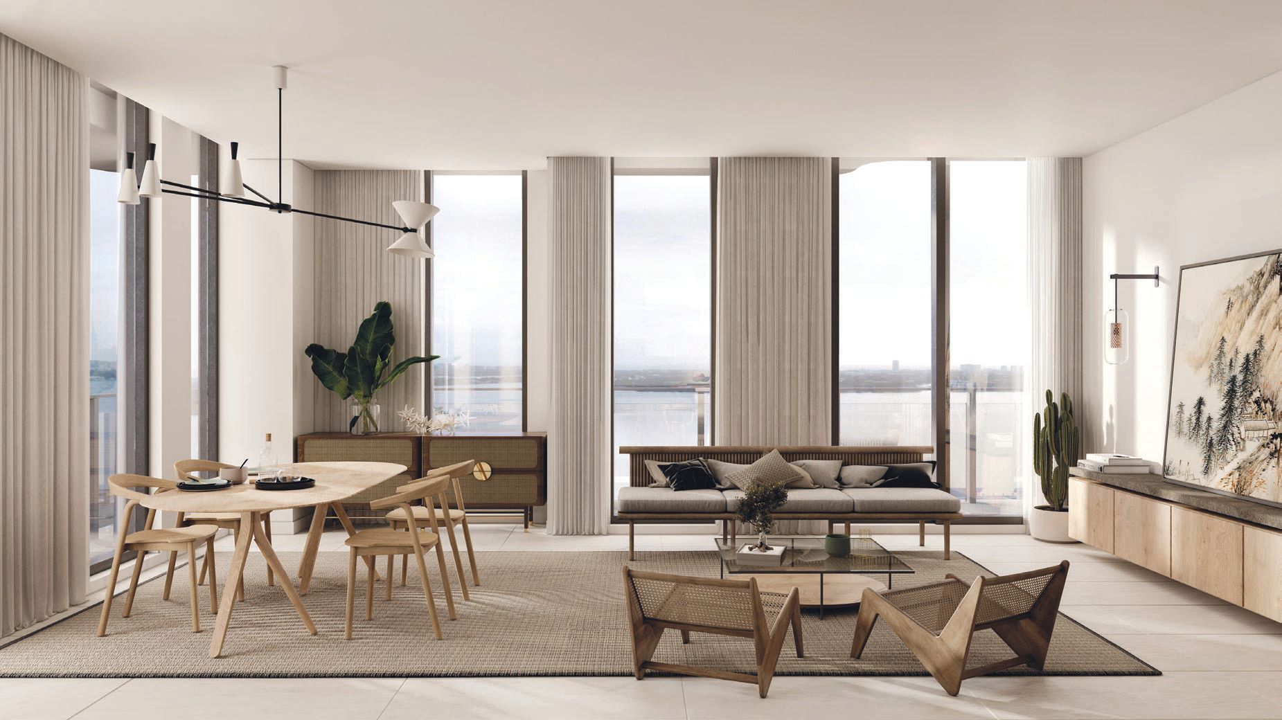 Featuring 54 one-of-a-kind residences, a new waterfront condominium brings innovative design and Japanese simplicity to North Bay Village.