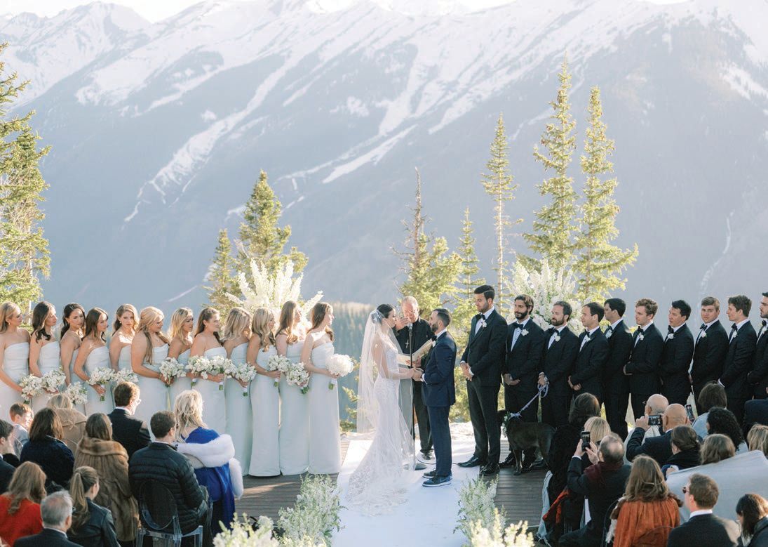 Eli and Lauren eloped at the top of Aspen Mountain at the Little Nell PHOTO BY ERIC AND JAMIE PHOTOGRAPHY