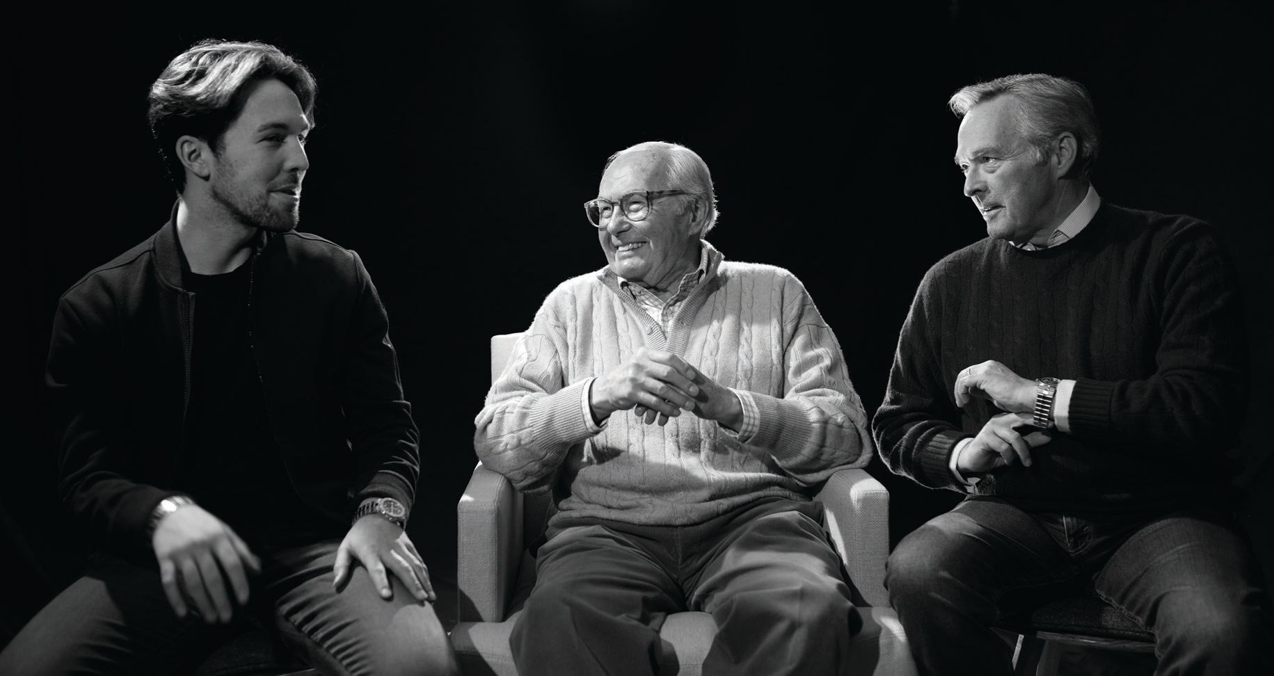 Three generations of Chopard know how. Karl-Fritz, Karl, and Karl-Friedrich Scheufele. PHOTO COURTESY OF CHOPARD