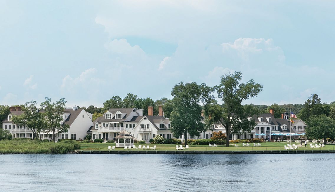 The Inn’s storybook setting offers guests a nautical-themed respite on the banks of St. Michaels’ Miles River PHOTO BY THE INN AT PERRY CABIN