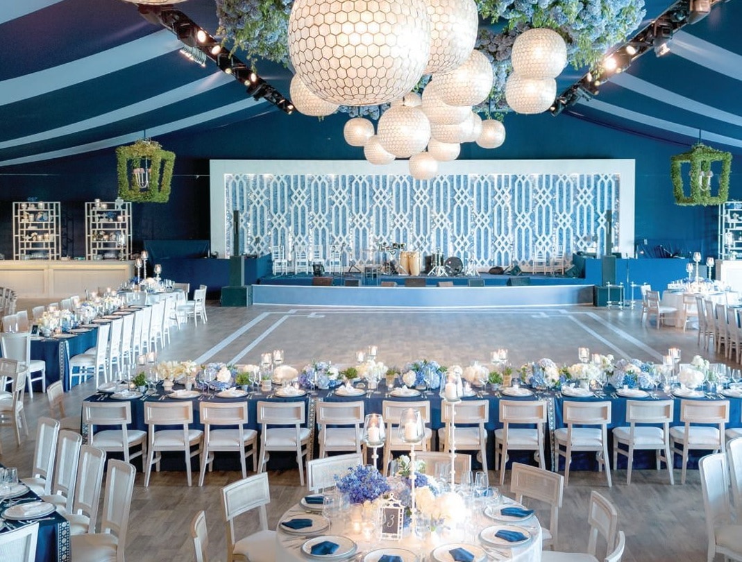 Inside the grand reception tent Photographed by Ben Finch