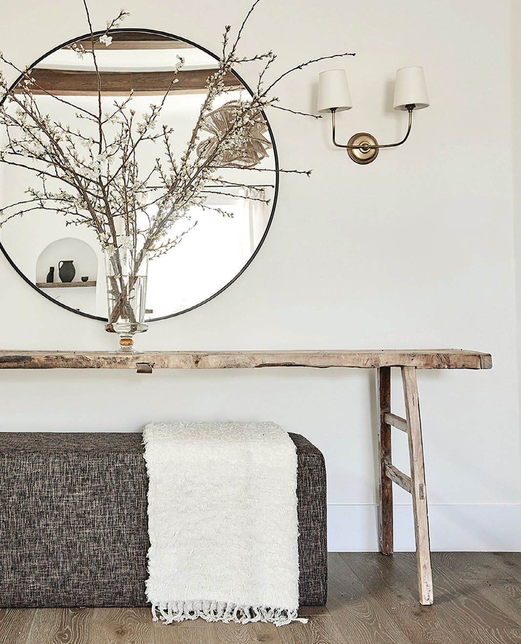 textural accent 				pieces by Price’s company Fragments 				Identity add warmth to the space. PHOTOGRAPHED BY JENNA PEFFLEY
