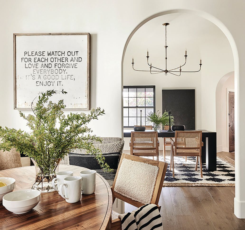 the dining room— 				Price’s favorite space in the home—sits at the center of the house and 				serves as a gathering spot for the Webb and her family.  PHOTOGRAPHED BY JENNA PEFFLEY