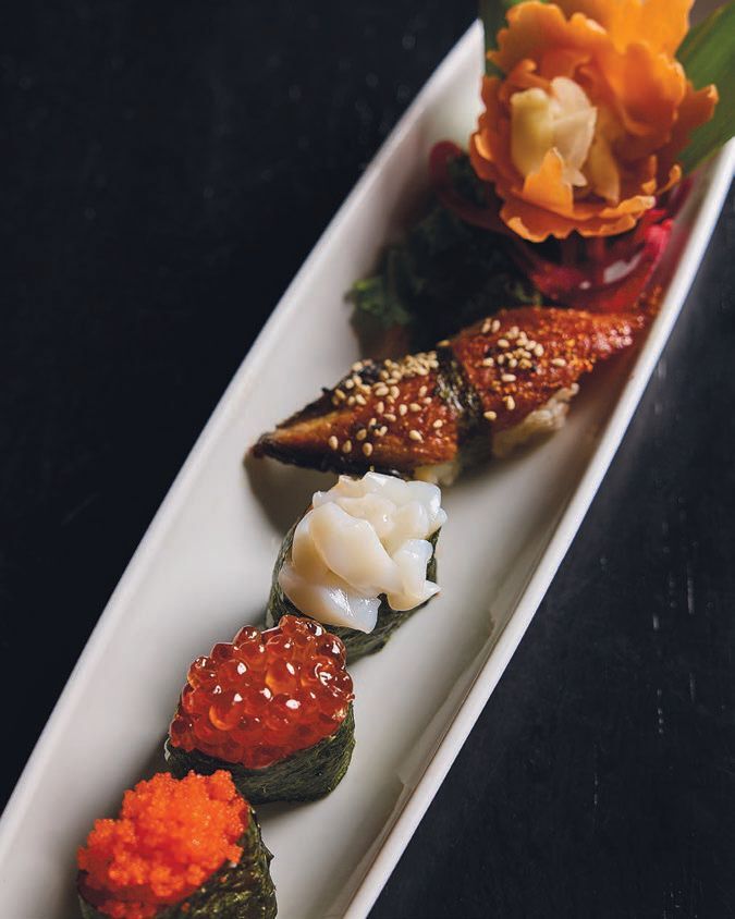 Fresh pieces of nigiri. Photography By Michael Pisarri Shot On Site At Sushi Sake South Beach