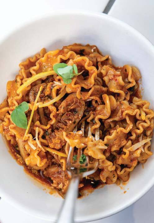a bowl full of pasta at Pammy’s. PHOTO BY: NATASHA MOUSTACHE