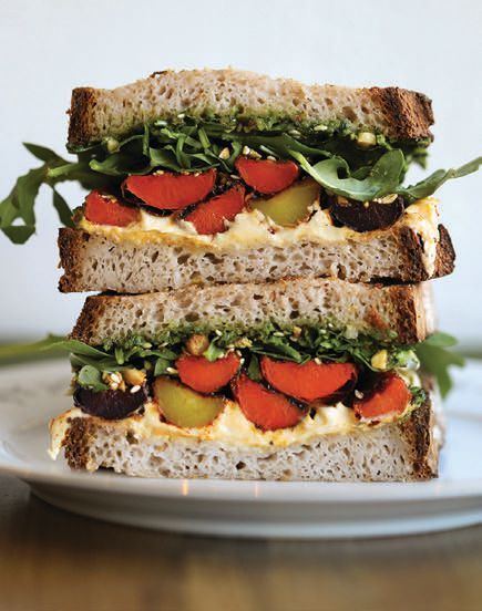 The roasted veggie sandwich at Verveine PHOTO BY: BROOKE ELMORE