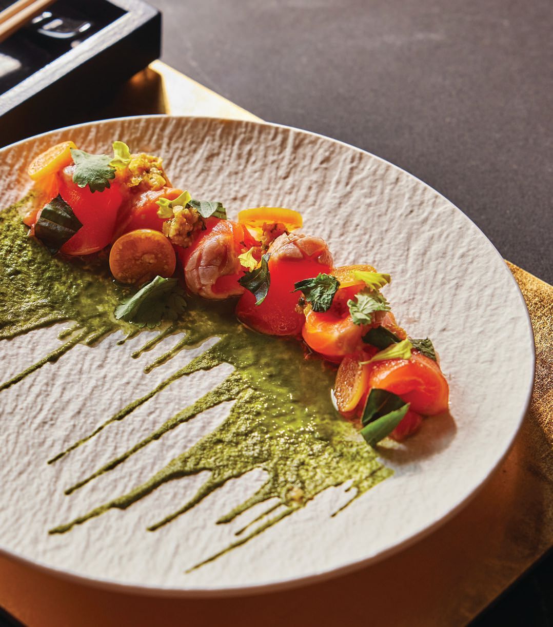 Ora king 				salmon at XOXO Sushi PHOTO BY: JOE ST.PIERRE