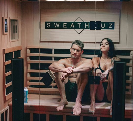 the sauna at SweatHouz. PHOTO COURTESY OF BRANDS