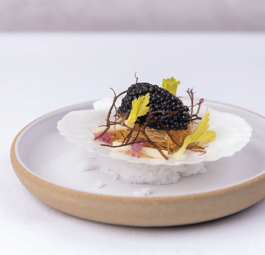 Kaluga caviar nest on the menu at MARA PHOTOS BY: CRAIG BIXEL