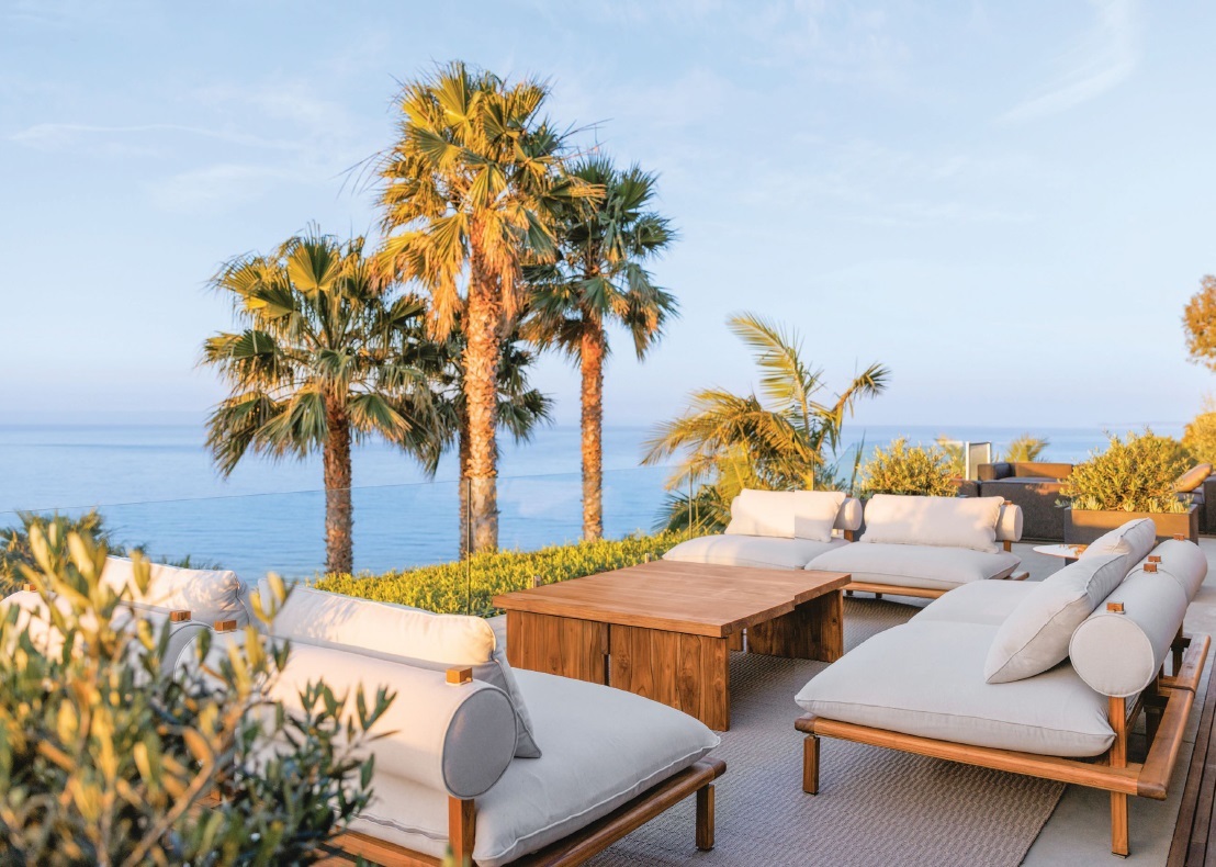 The outdoor areas utilize ATRA teak furniture throughout. PHOTOGRAPHED BY VIRTUALLY HERE STUDIOS