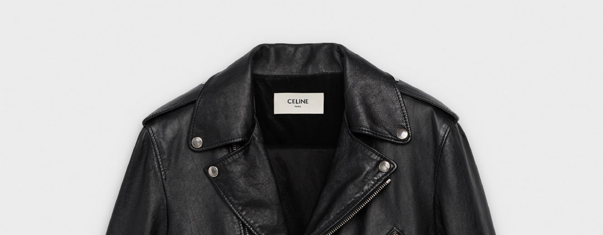 Hedi Slimane's Iconic Men's Leather Jacket at Celine