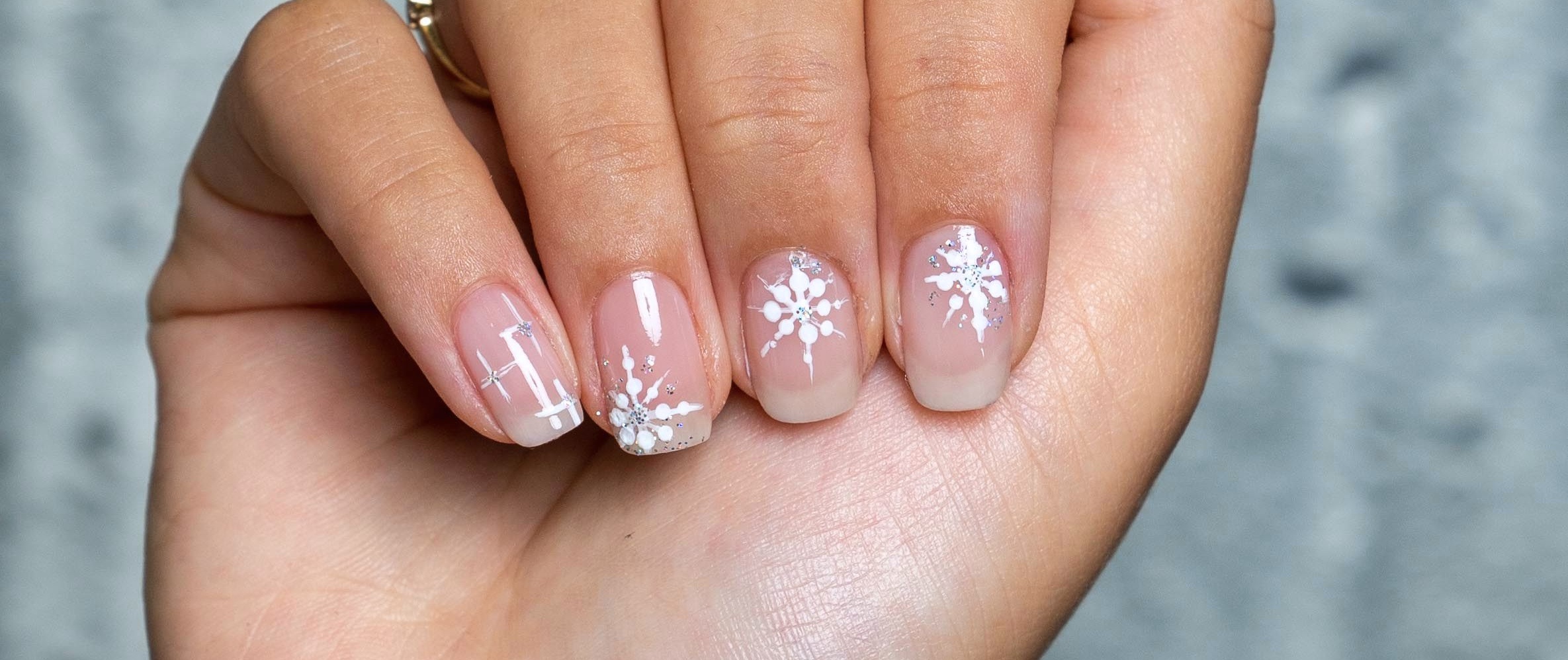 Snowflake Chic Nails for Holiday Glow