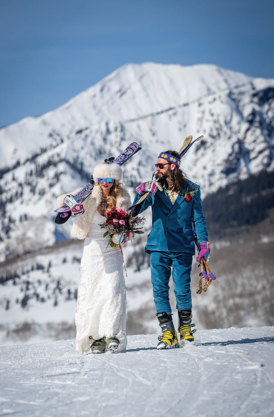 Unique Wedding Vows and Ski Graphics in Crested Butte