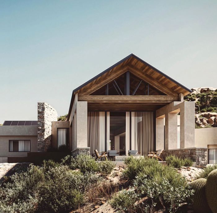 Built into Mummy 				Mountain, Las Brisas 				boasts views that stretch 				from Camelback Mountain 				to downtown Phoenix PHOTO COURTESY OF BERGHOFF DESIGN GROUP AND STRATTON ARCHITECTS