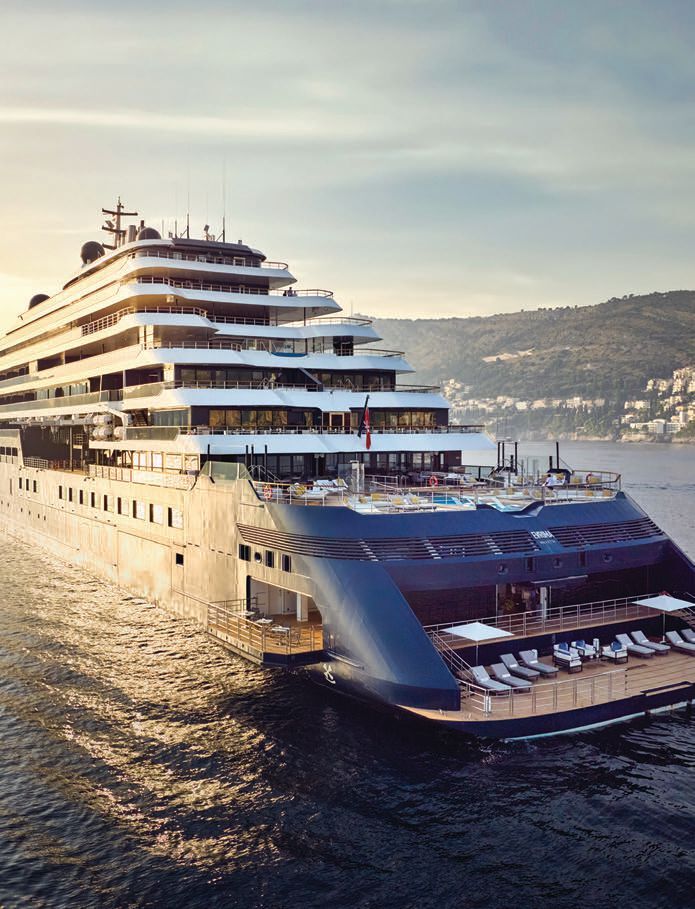 With only 298 guests per voyage, all-suite accommodations with private terrace views, and Michelin-inspired dining, The Ritz-Carlton’s ultraglamorous yacht experience redefines luxury cruising PHOTO COURTESY OF BRAND