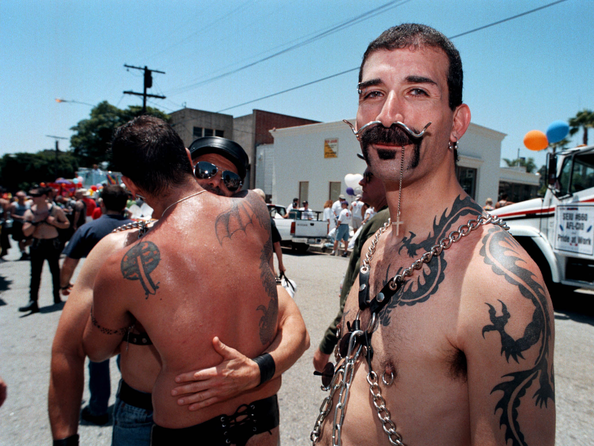 Gary Marcello (R) And Other Members Of Avatar An S/M Leather And Fetish Club Dress The Part Duri