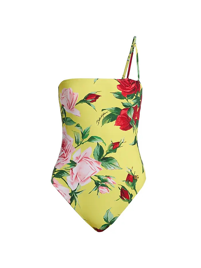 Floral Empire Swim Dress One Piece