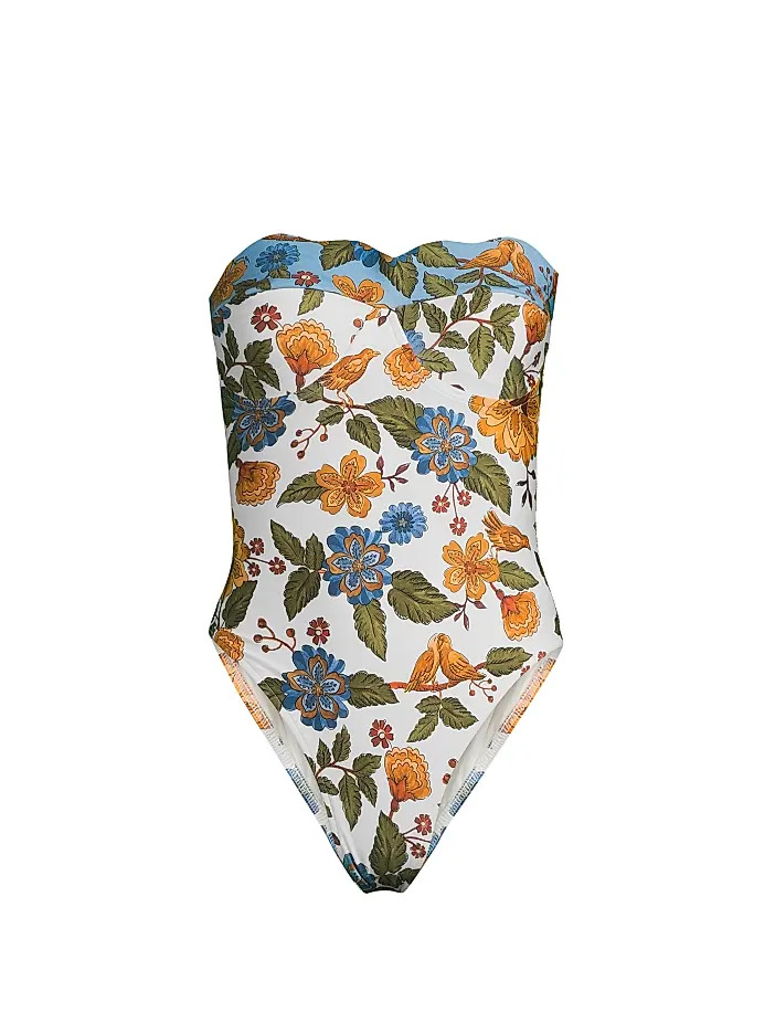 Farm Rio Garden Scarf One-Piece Swimsuit