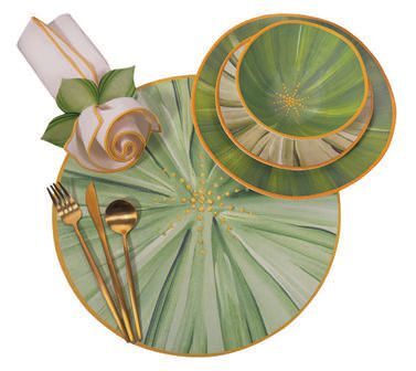 Botanical Place Setting: "When details matter, these coordinated botanic pieces are timeless and add color and style to the table." Carolechiber.com