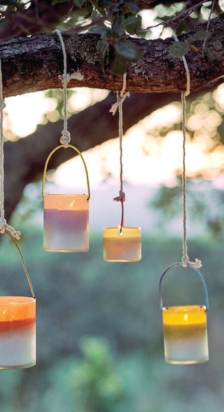 Ombre Lantern Citronella Candle: "These citronella candles strike the perfect balance between form and function, bringing a burst of color while offering stylish, effective protection from summer pests." Anthropologie.com
