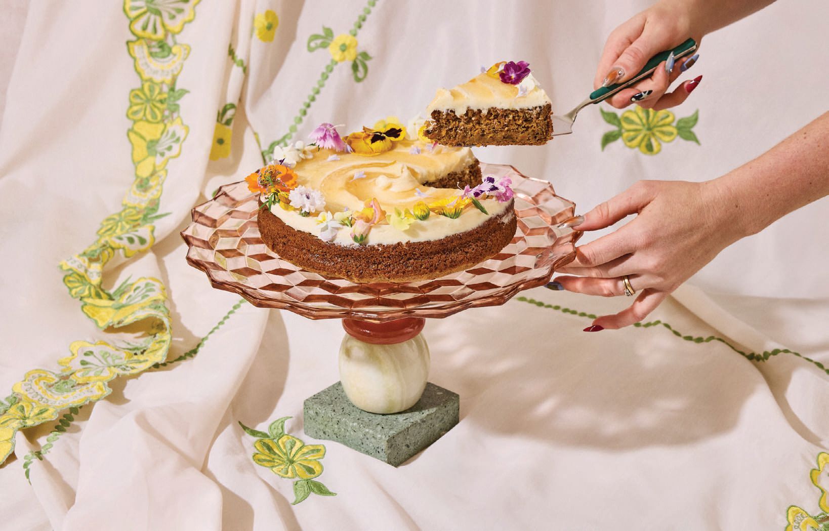 Noelle Blizzard at New June Bakery whips up cakes that are equally tasty and beautiful.