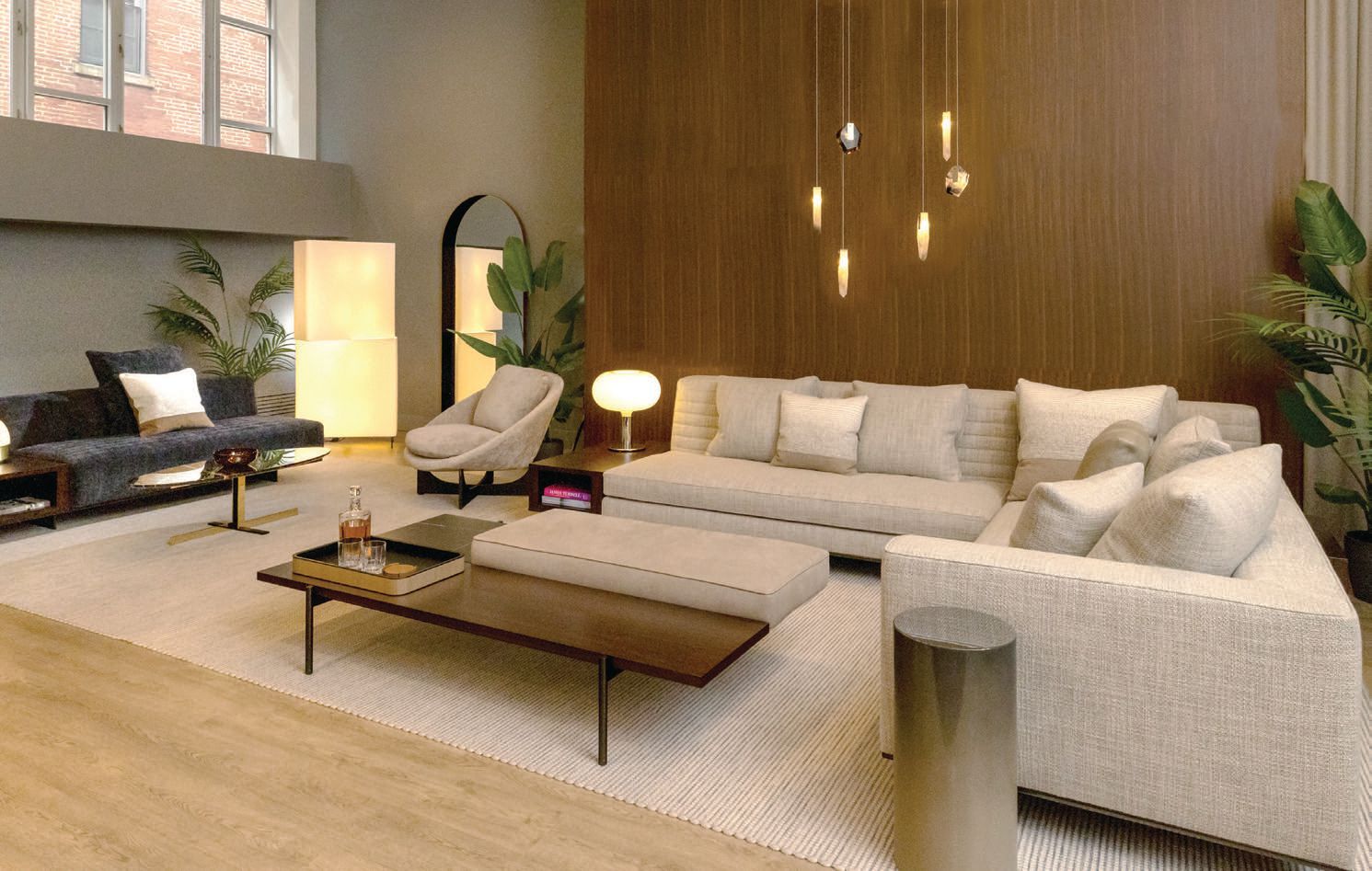 A Minima living room vignette.