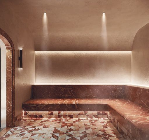 One of the many amenities includes the Halo Steam Room PHOTO COURTESY OF TERRA