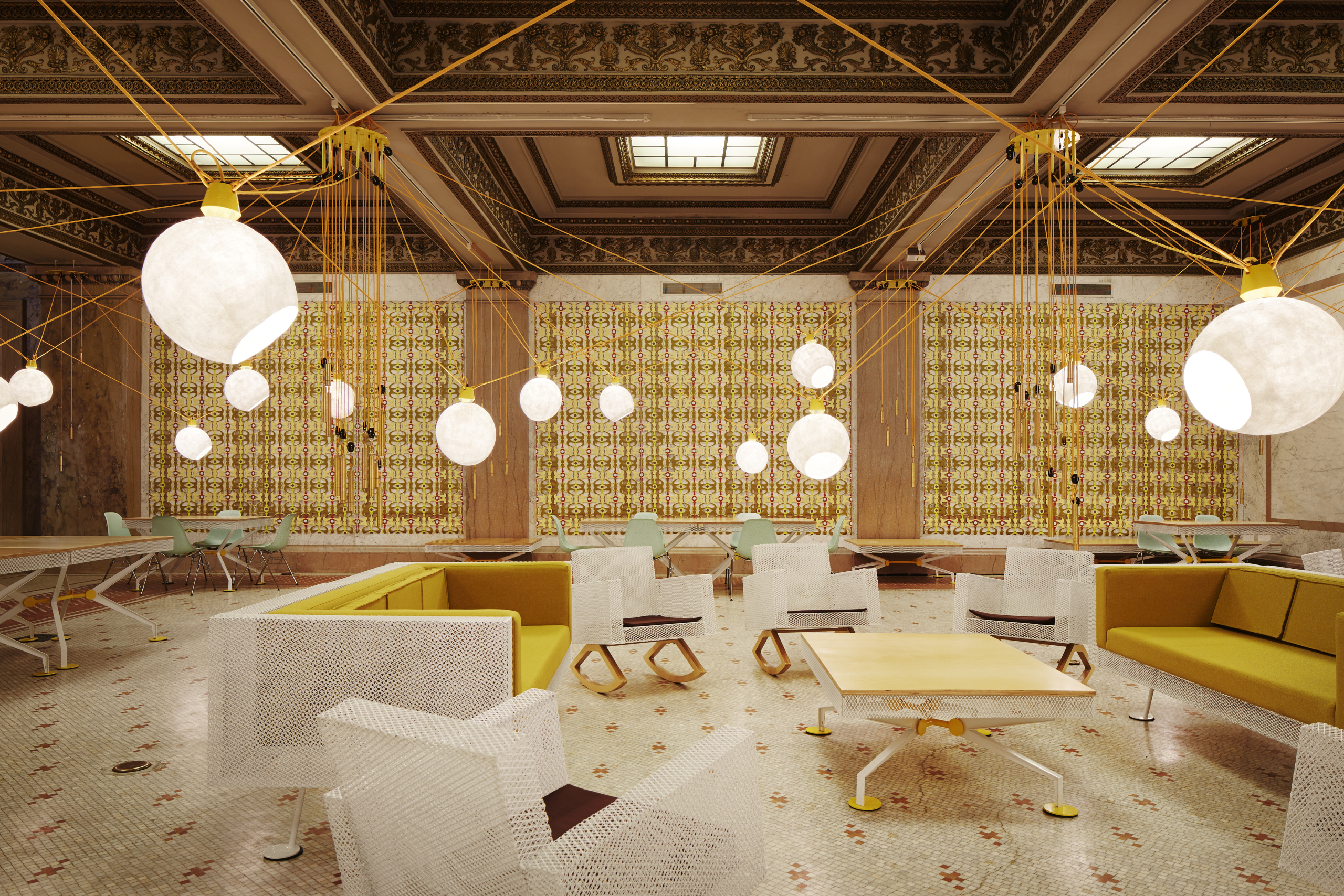 Interior design by Mexico City-based design studio Pedro y Juana displayed at the Chicago Cultural Center.
