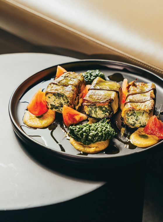Japanese eggplant at Adrestia, located in the Tetra Hotel TETRA PHOTO BY LYDA STUDIOS