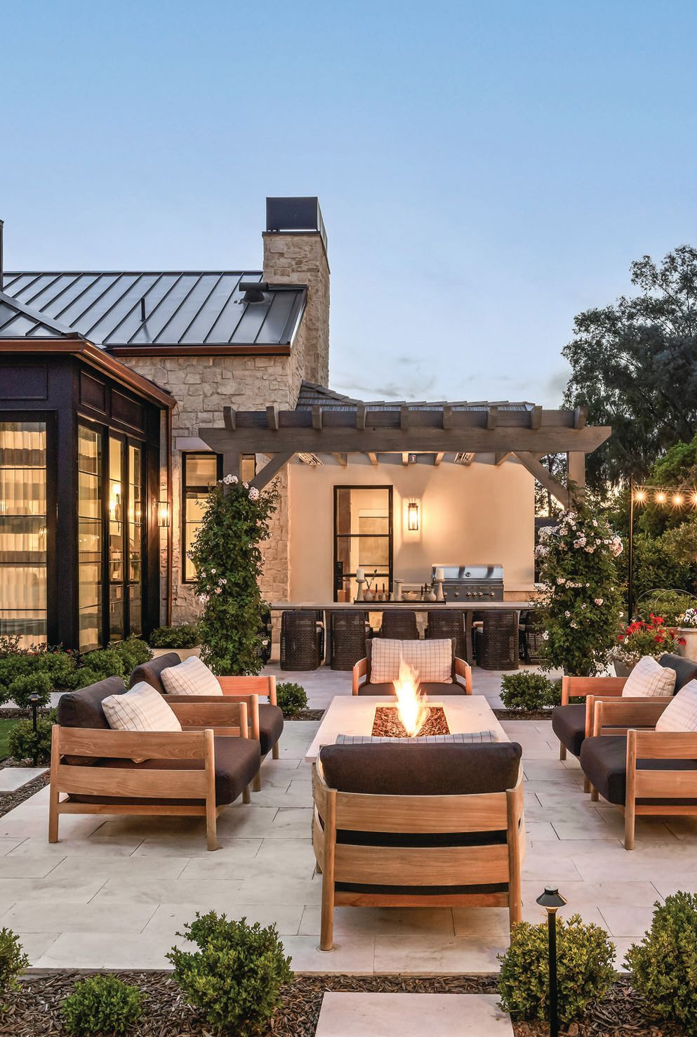 The design team utilized neutral fabrics as a foundation layered with varying prints and textures, creating unique feels for each space while keeping the aesthetic cohesive. Photographed by KEVIN BROST