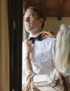 The groom met the bride at a weekend birthday party in the Hamptons during the pandemic Photographed by SILVIA POROPAT