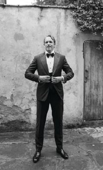 The groom wore a tuxedo from Amsterdam-based designer OGÃR Photographed by SILVIA POROPAT