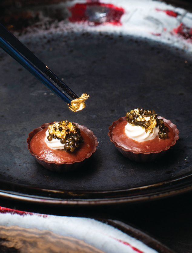 The dessert for the St. Regis tea also feature caviar as part of the afternoonâs theme. PHOTO COURTESY OF ST. REGIS WASHINGTON, DC