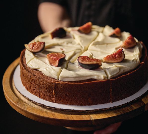 A decadent fig cake. PHOTO BY STUART GOLDENBERG