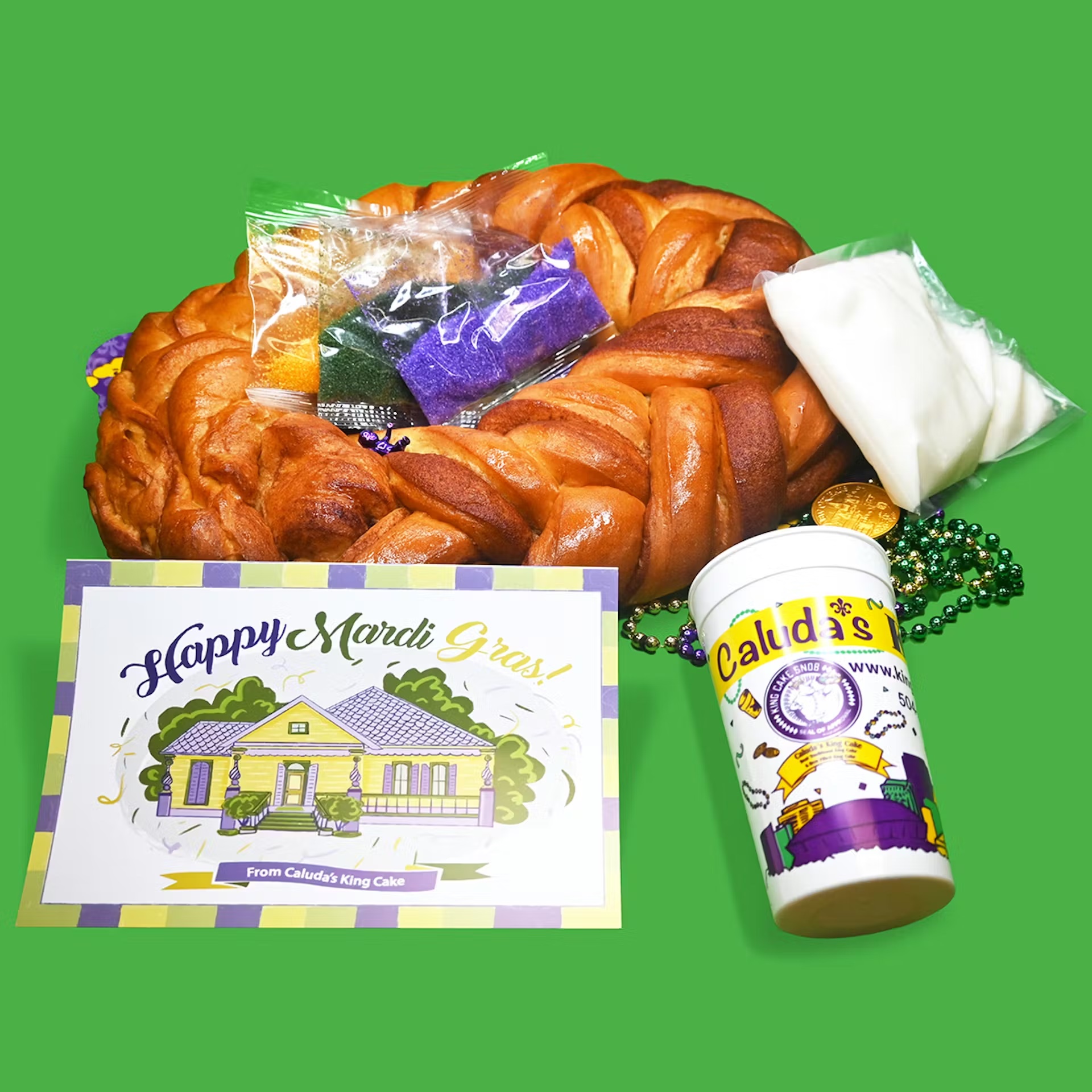 Caluda Top King Cakes to Ship for Mardi Gras