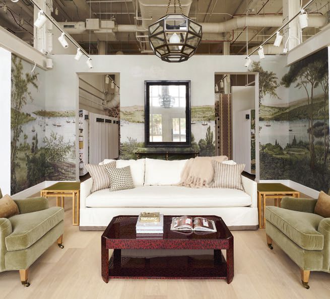 Contemporary showroom features