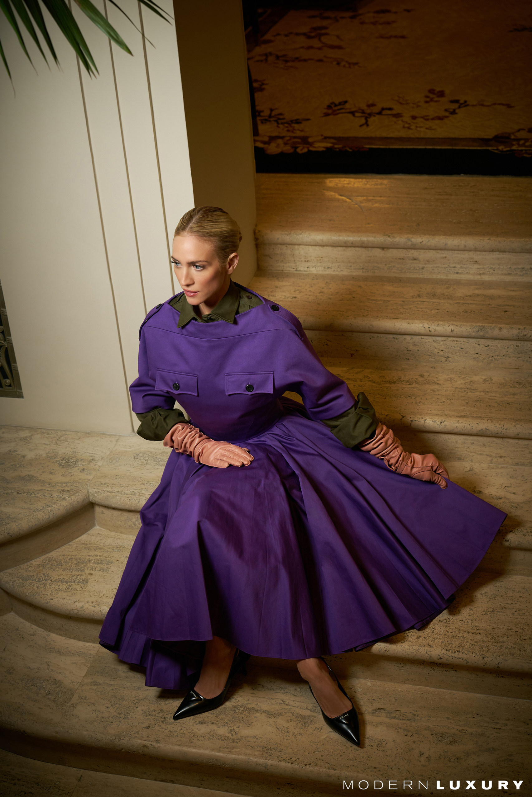 purple snow dress Festive LED Princess Gown