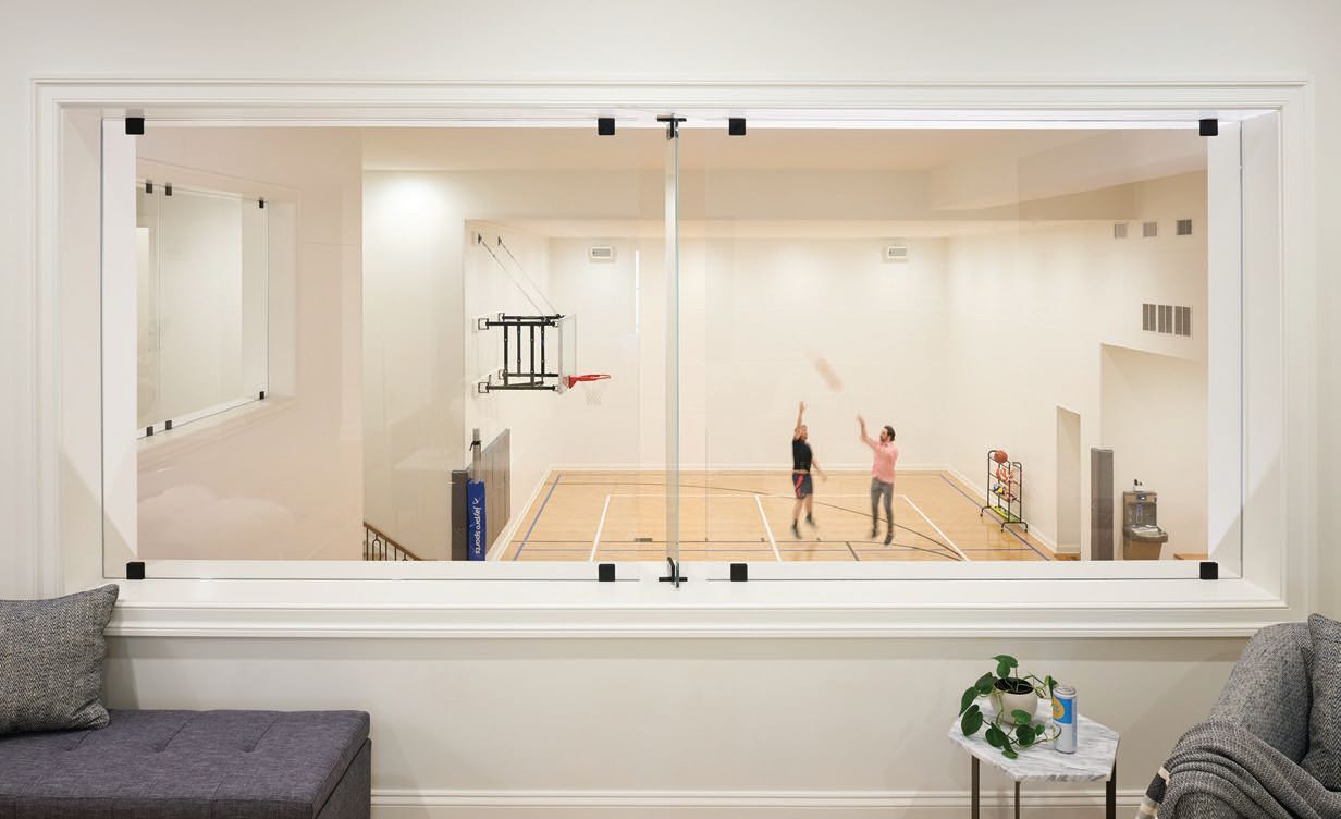 This Modern Maryland Home Features an Indoor Basketball Court