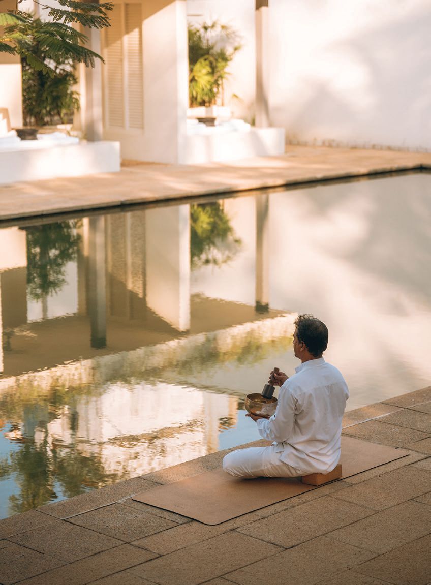 A sound bath at Amangalla in Sri Lanka; PHOTO COURTESY OF BRANDS