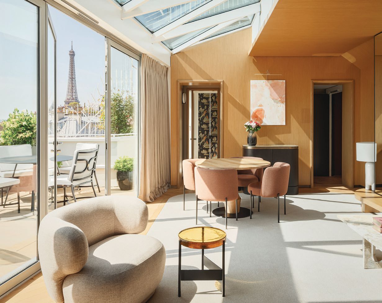 The Panoramic Suite at HÃ´tel de Sers offers a sweeping terrace that spans the city; PHOTO COURTESY OF BRANDS