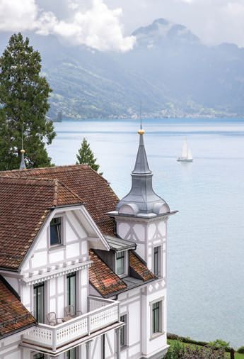 Overlooking Lake Lucerne, Chenot Palace Weggis in Switzerland blends advanced diagnostics, detox therapies and cutting-edge biohacking protocols with Swiss medical expertise. PHOTO COURTESY OF BRANDS