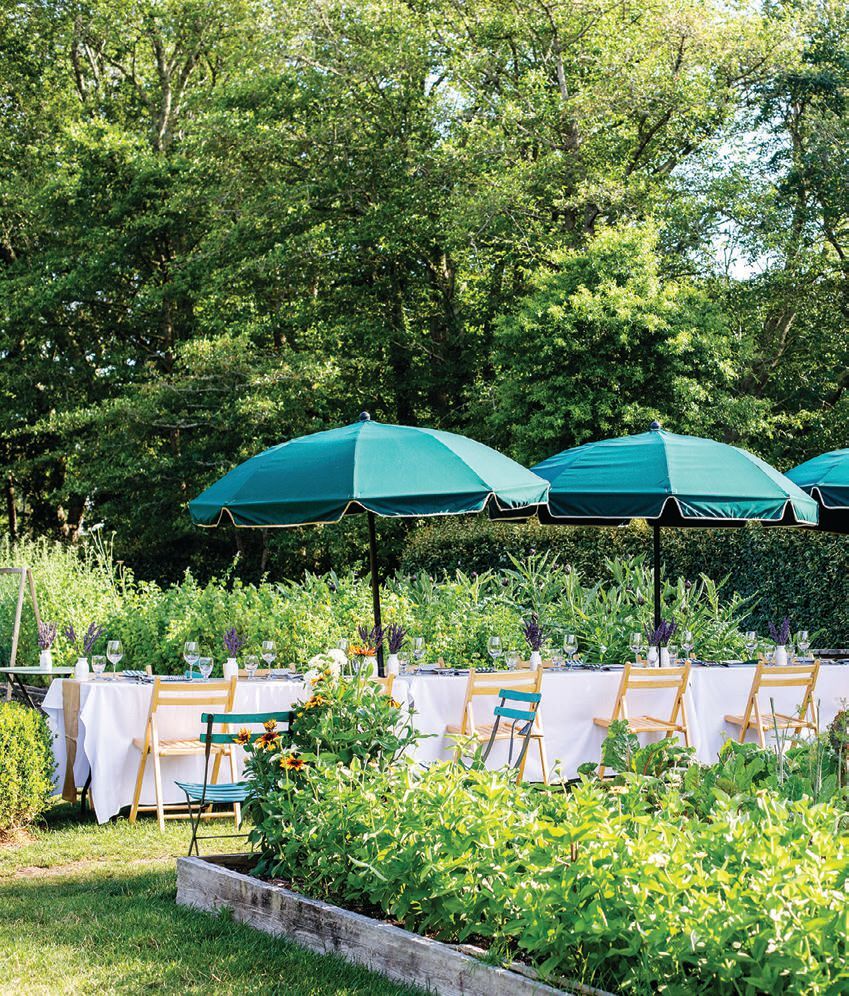Dinners unfold al fresco among the gardens PHOTO COURTESY OF CAPE RESORTS