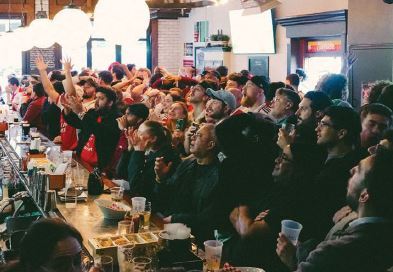 Soccer fans enjoying a game at Dillon's PHOTO BY: TIM CAPOZZI