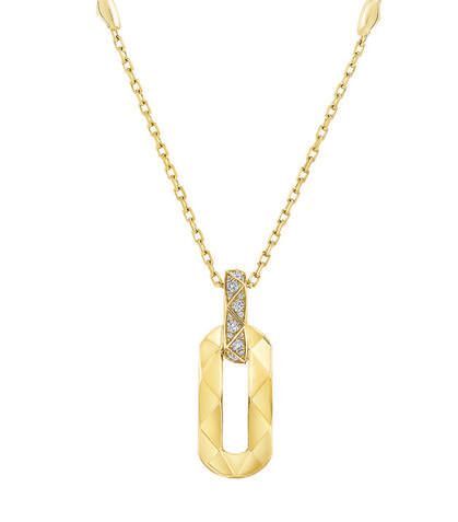 Graff Laurence Graff Signature faceted pendant in yellow gold with white diamonds, graffusa.com PHOTO COURTESY OF BRAND