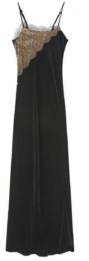 Stella McCartney, Lace-trimmed Velvet Maxi Slip Dress, stellamccartney.com PHOTO COURTESY OF BRANDS
