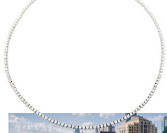 Abercrombie Jewelry, 14k white gold diamond tennis necklace with three-prong setting style, abercrombiejewelry.com PHOTO COURTESY OF BRANDS