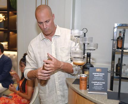 Nigel Barker toasts the start of summer with espresso. Photo Courtesy Of The Barker Company