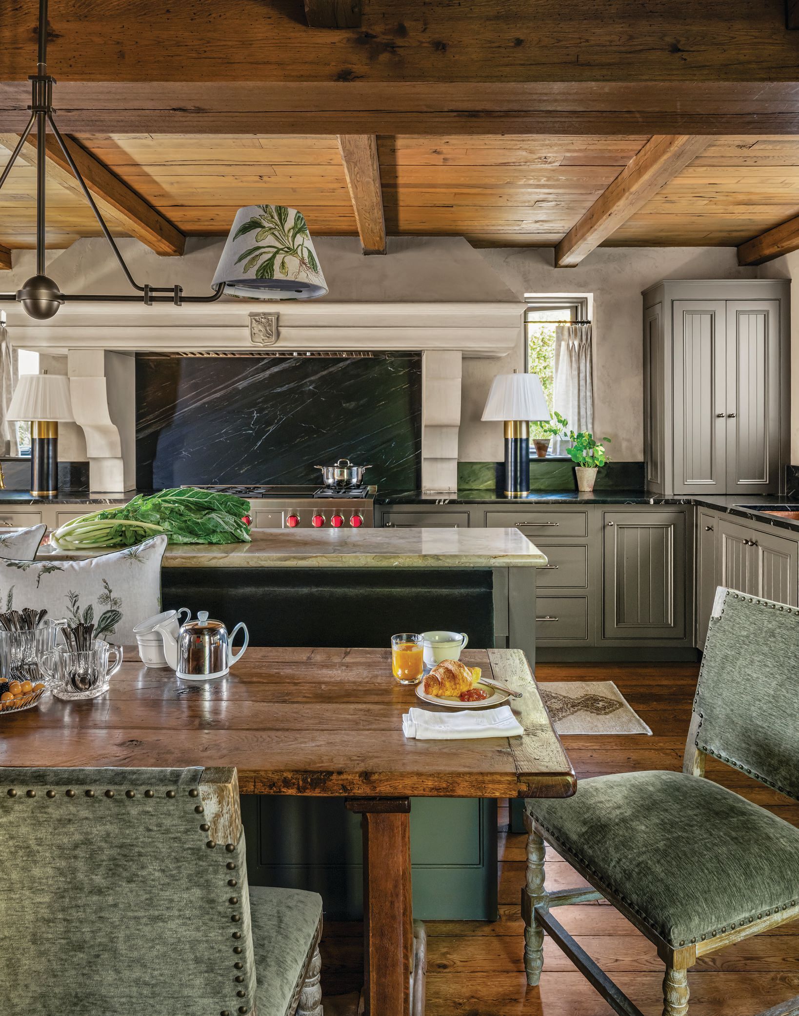 The kitchen was completely renovated, but the footprint didnât change because, as Stein notes, âthe flow was not the problem.â She kept the original stone counter on the island and reworked all of the cabinet interiors to better suit her parentsâ current needs. Tower cabinets in the corners were rebuilt and she replaced the appliances, countertop and backsplash photography by Tori Sikkema styling by Mark Thompson