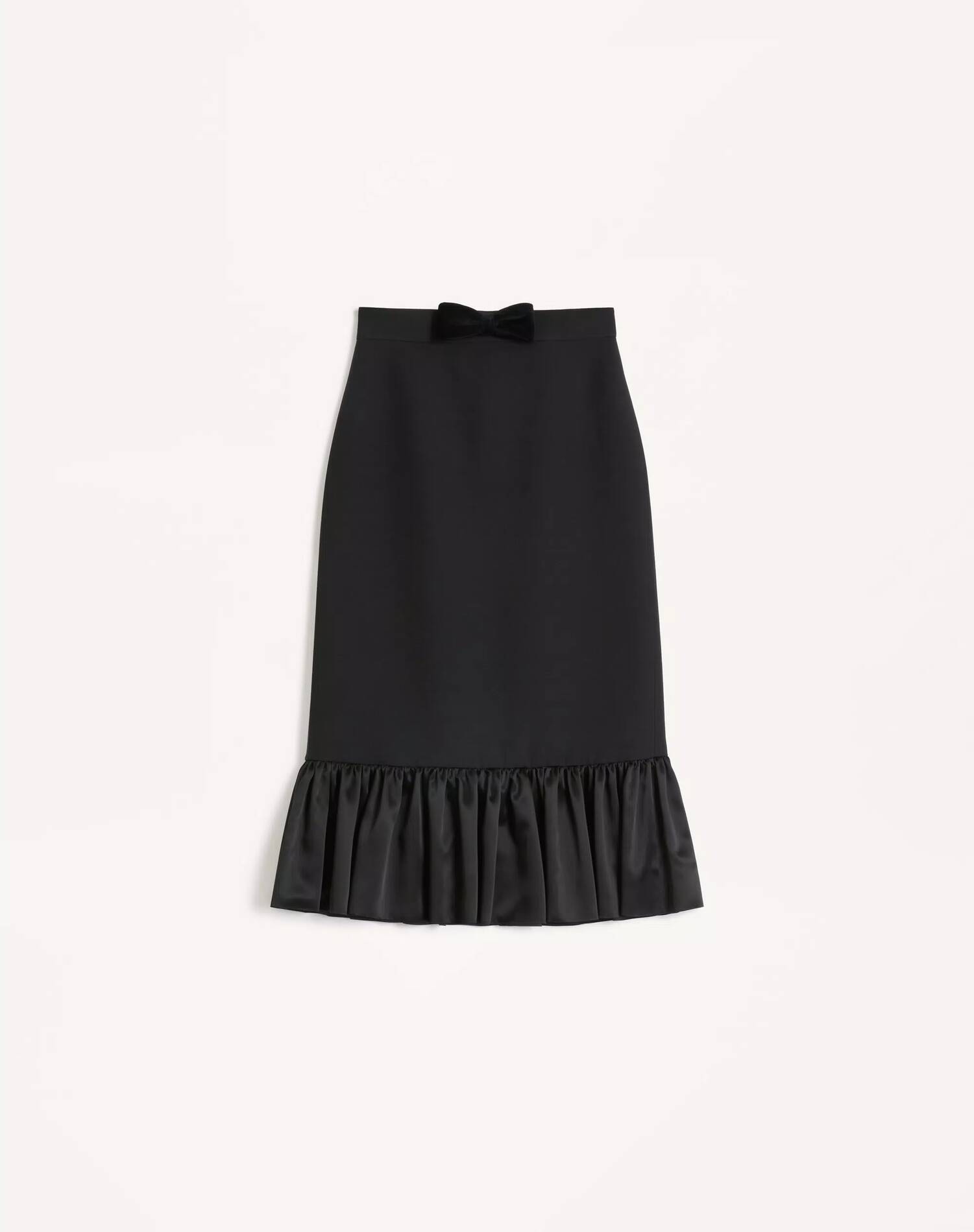 Crepe-Couture-Midi-Skirt