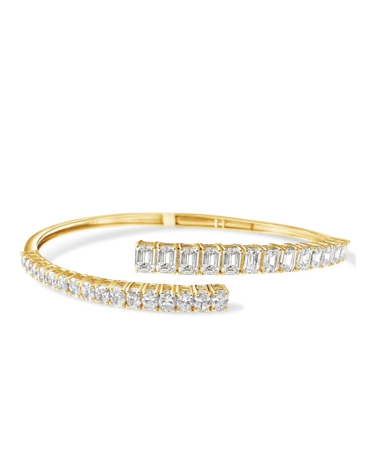 Dilara Saatci Jewelry 14K gold diamond bangle bracelet